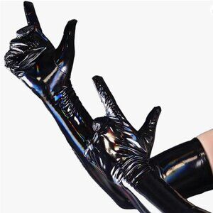 Black Leather Gloves